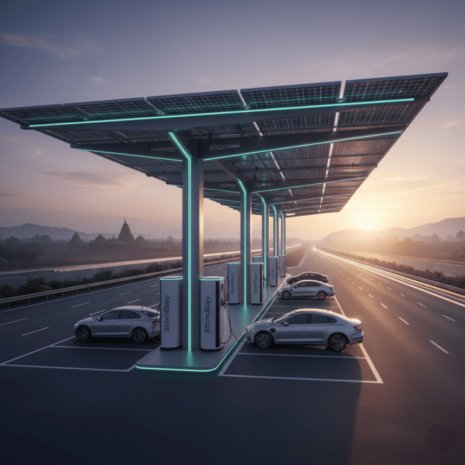 The official StromBay Mission Statement and core values displayed as text and supporting graphics